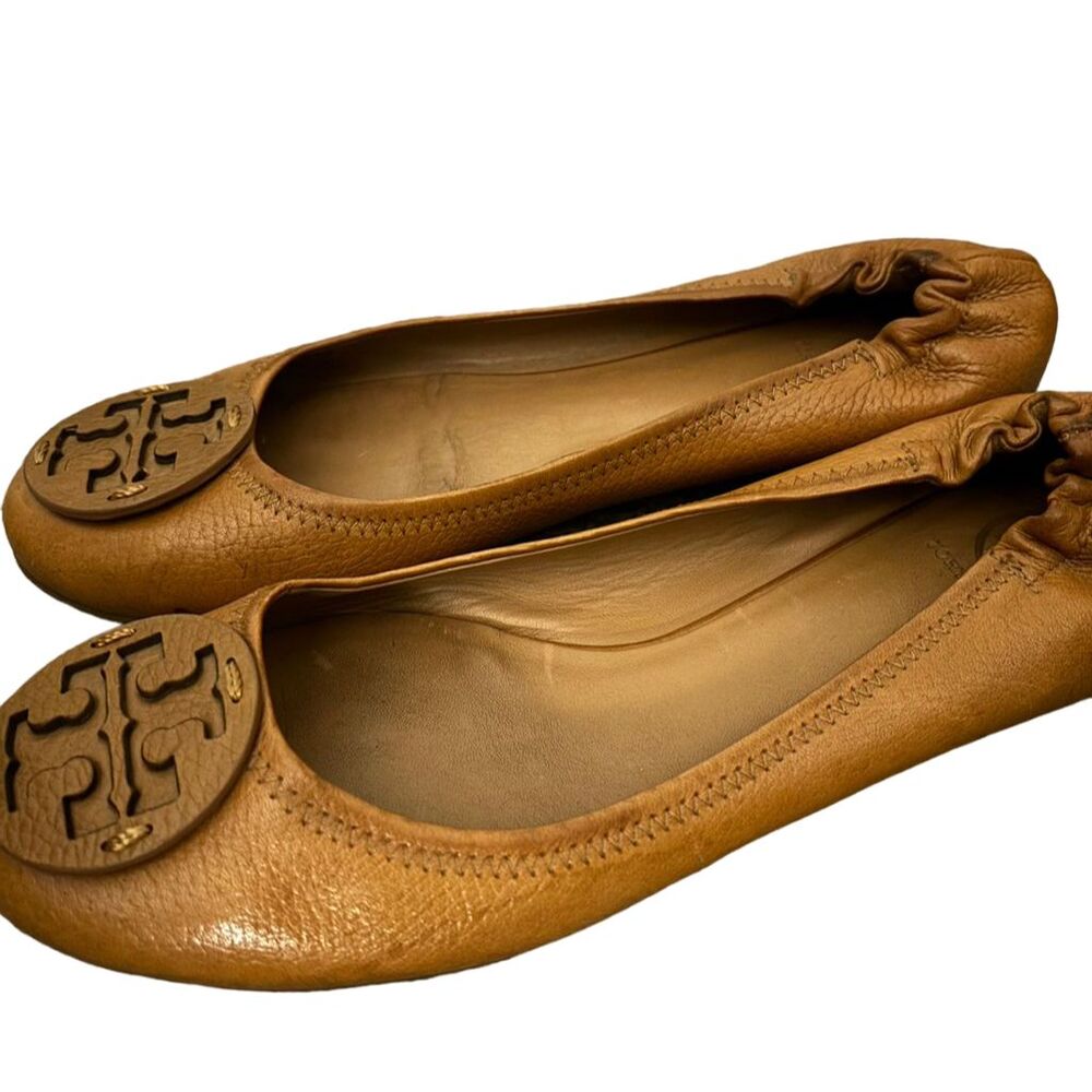 Tory Burch Brown Leather Flats - Picture 4 of 6